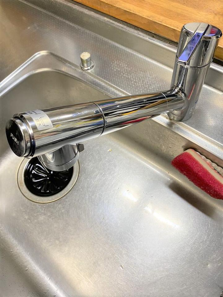 リフォーム事例】キッチン水栓取替え〈小工事〉タカギ 蛇口一体型浄水 